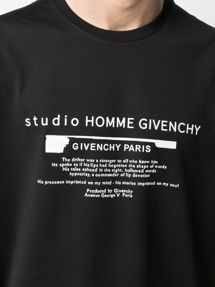 Men 'Studio Homme ' Logo Printed T-Shirt in Black – E Wholesale