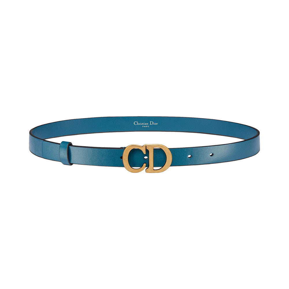 Reversible Belt Strap Black and Navy Blue Grained Calfskin 35 MM  DIOR US