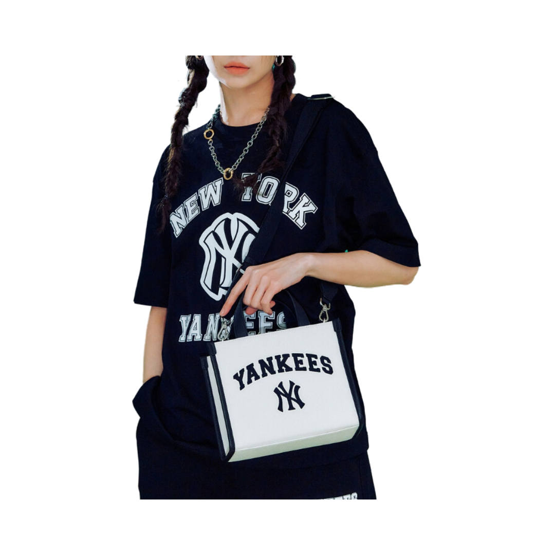 BASIC LETTERING CANVAS NEW YORK YANKEES S-TOTE BAG